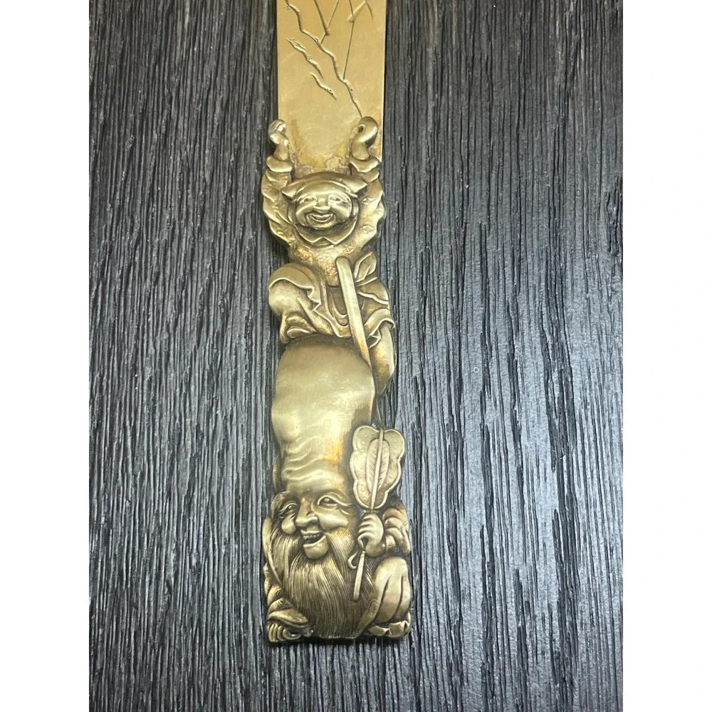 Antique Japanese Meiji Brass Letter Opener 11.25
